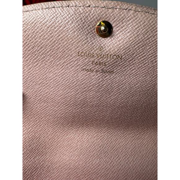 Louis Vuitton Damier Ebene Caissa Wallet w/Ballerine Pink Interior - Picture 7 of 16